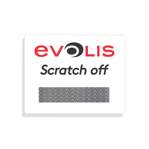 Cinta Evolis RCT018NAA Monocromatico Scratch Off - 1,000 impresiones